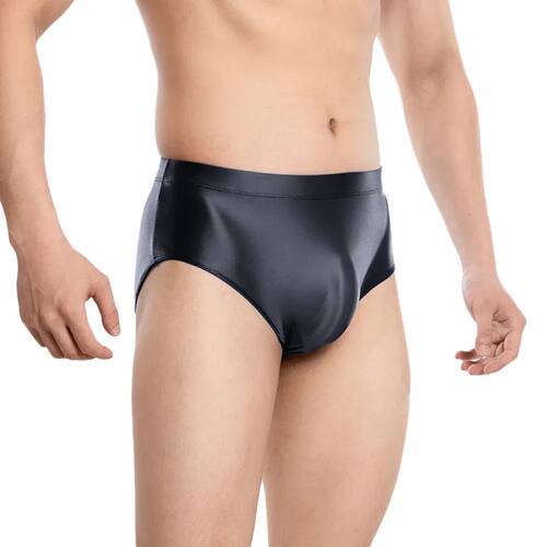 Satin Shiny Men's Panties Sexy Shaper U Bulge Pouch Briefs E