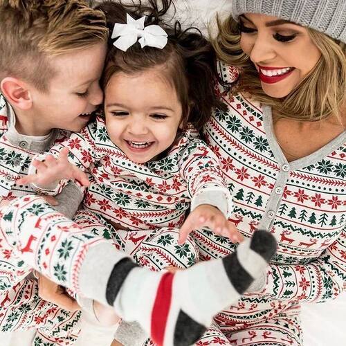 Christmas Gift Family Matching Outfits Allover Print Mom Dad