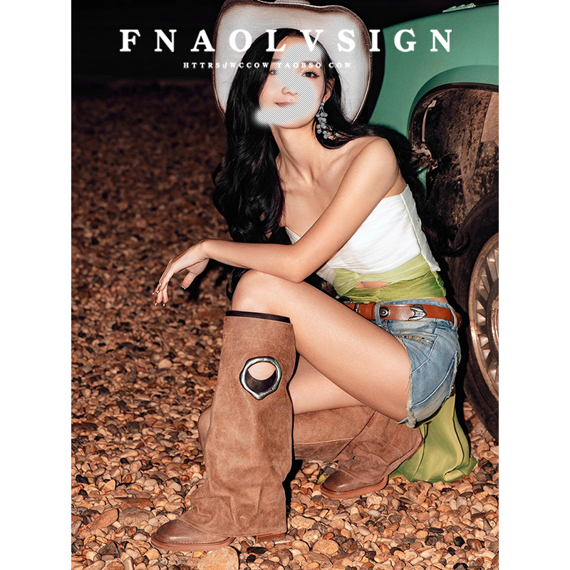 【现货】牛皮！孟子义同款裤管靴