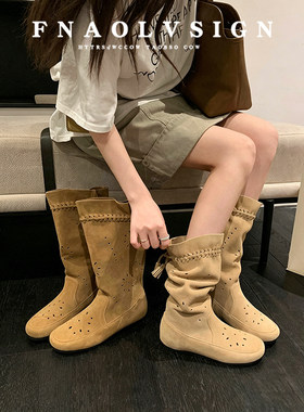 【现货！免费试穿】增高西部靴女