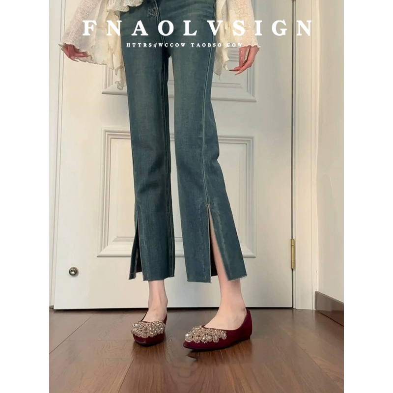 【现货！免费试穿】水钻尖头单鞋