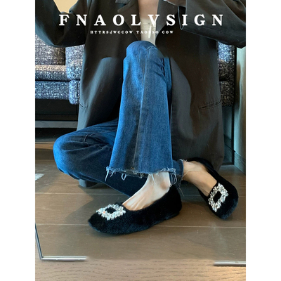 【现货！免费试穿】加绒毛毛鞋