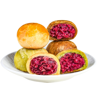 正宗现烤手工纯玫瑰鲜花饼云南特产旗舰店老塘子字号中秋月饼礼盒