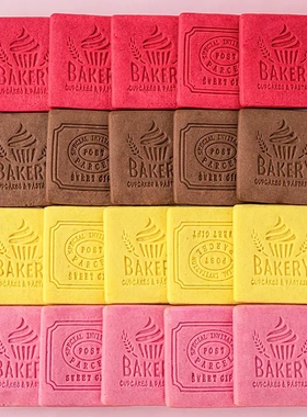 新款方形英文字母饼干生日派对蛋糕装饰摆件纸杯蛋糕甜品台点缀