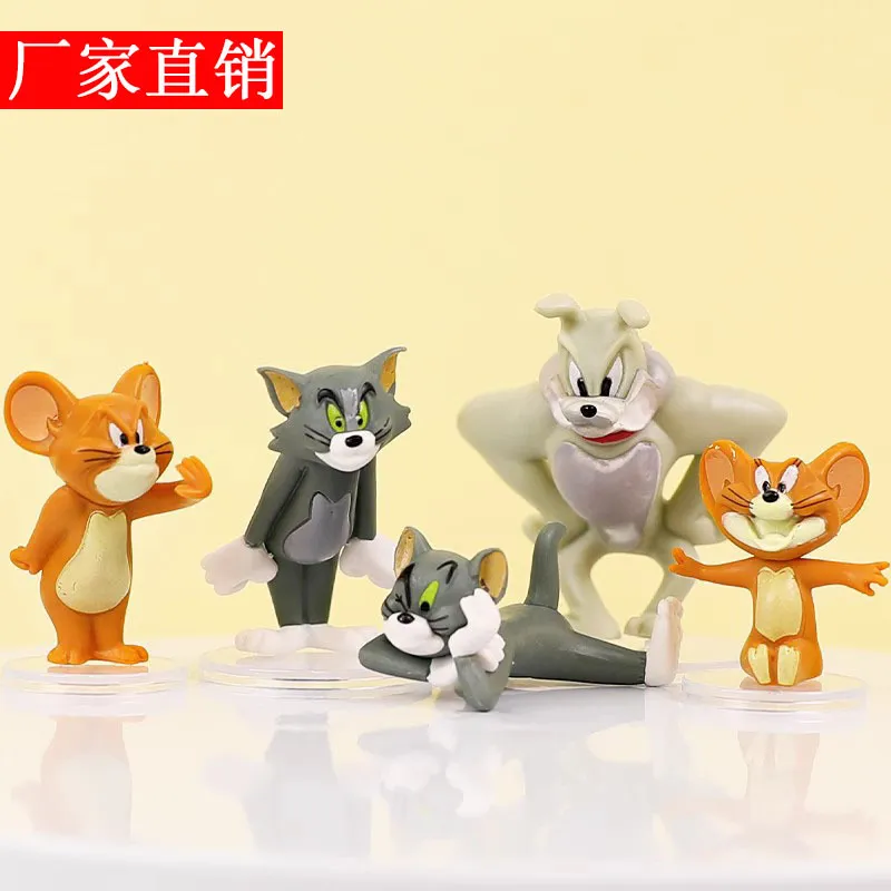 猫和老鼠生日蛋糕装饰摆件插汤姆杰瑞网红插件奶酪块模具烘培道具