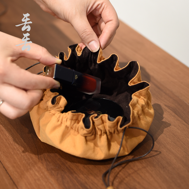 纯手工抽身束口帽子文玩布袋文玩