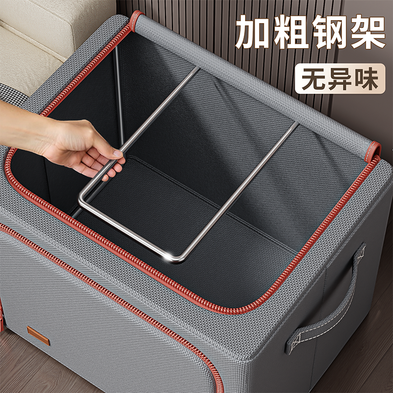 日本收纳箱整理箱大容量家用衣柜装衣服被子百纳箱布艺折叠储物盒