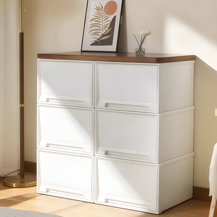 日本收纳箱抽屉式整理箱家用储物箱衣柜塑料收纳盒衣服收纳柜斗柜