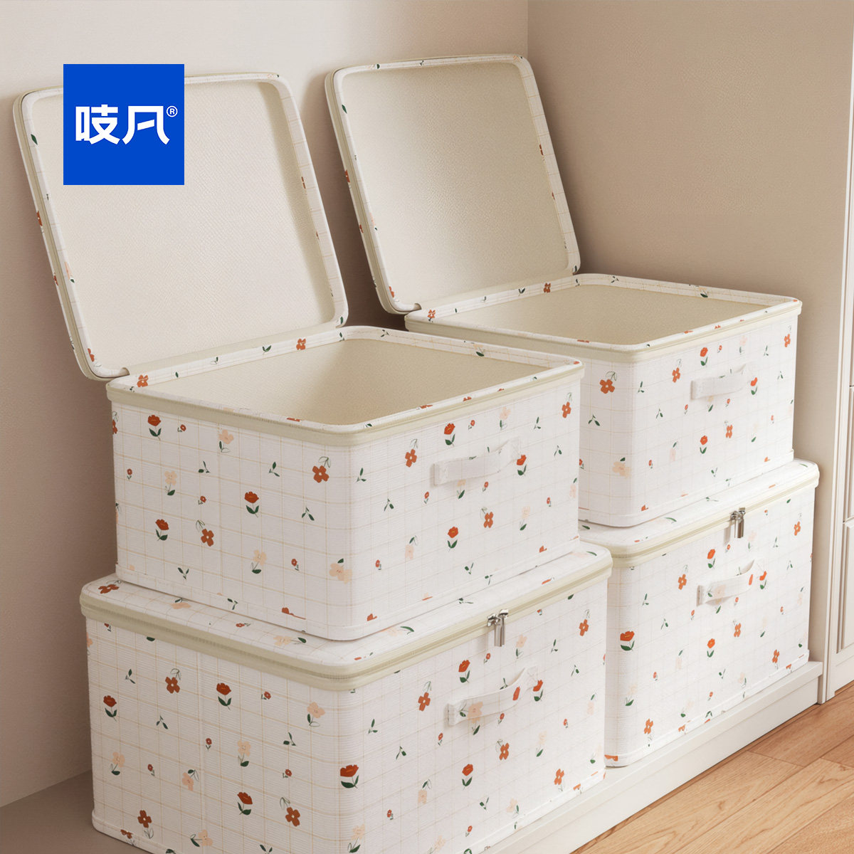 日本衣服收纳箱整理箱家用衣柜衣物百纳箱牛津布装羽绒服被子专用