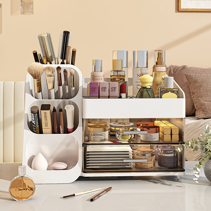 日本桌面化妆品收纳盒桌面整理盒