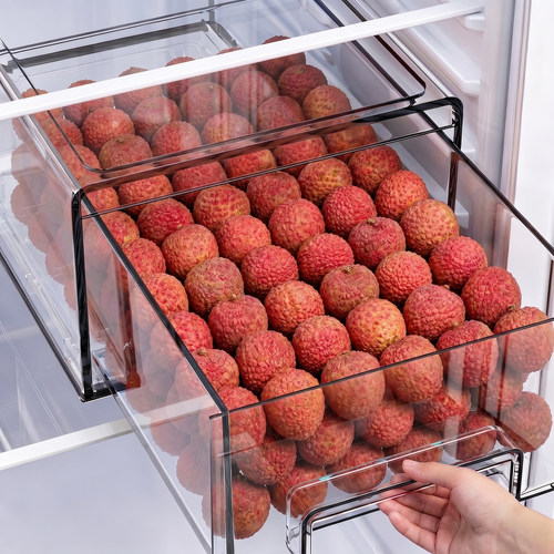 抽拉不卡顿 食品级抽屉冰箱收纳盒保鲜盒