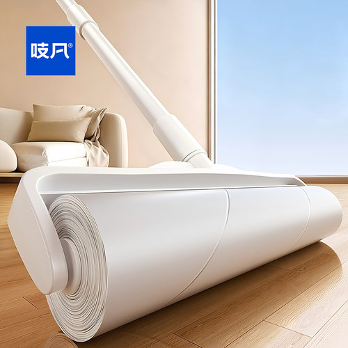 日本粘毛器滚筒长杆家用粘毛神器