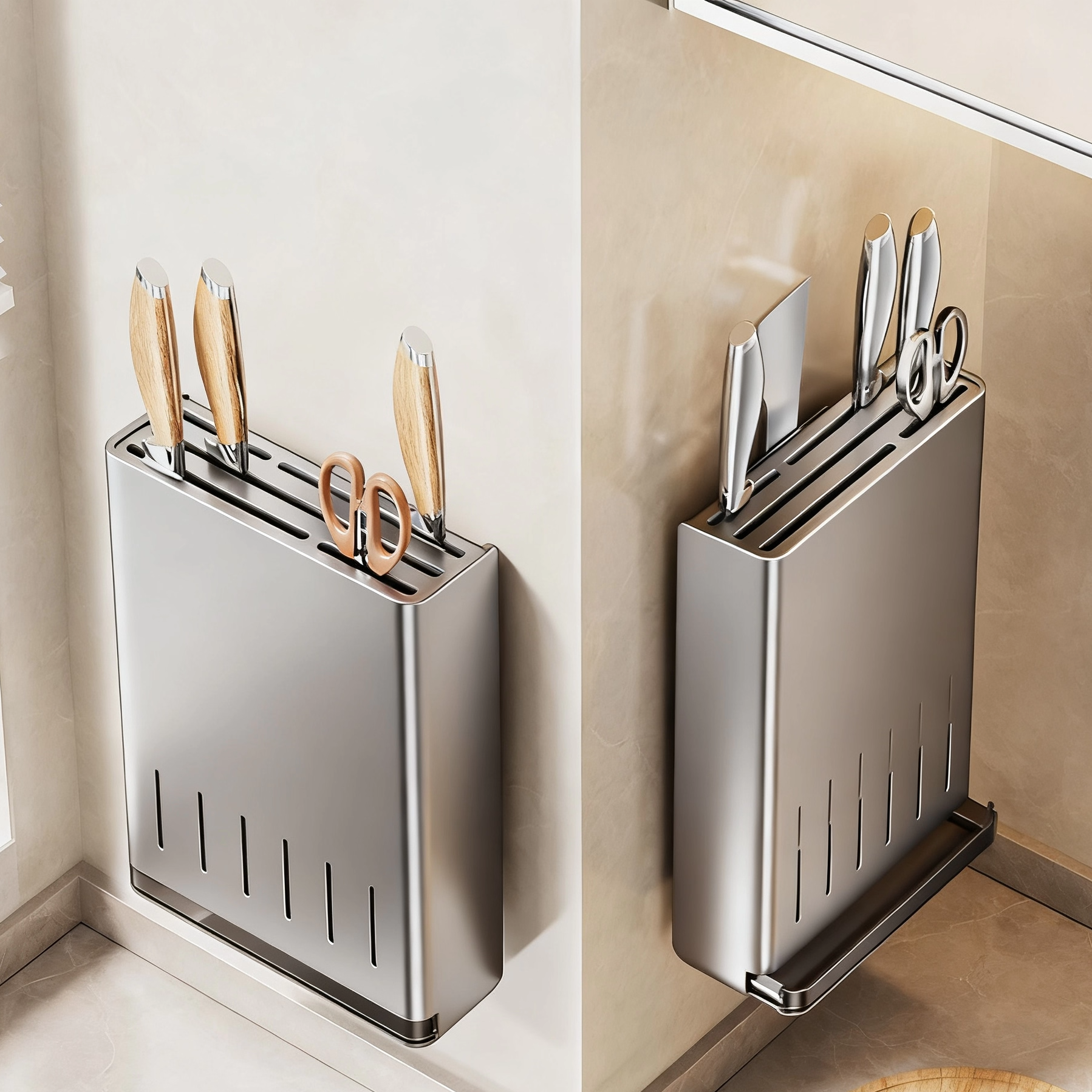 刀架置物架壁挂式多功能菜刀架