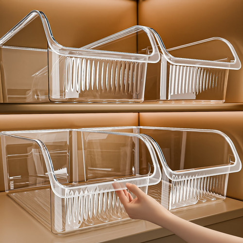 透明零食杂物收纳盒抽屉式