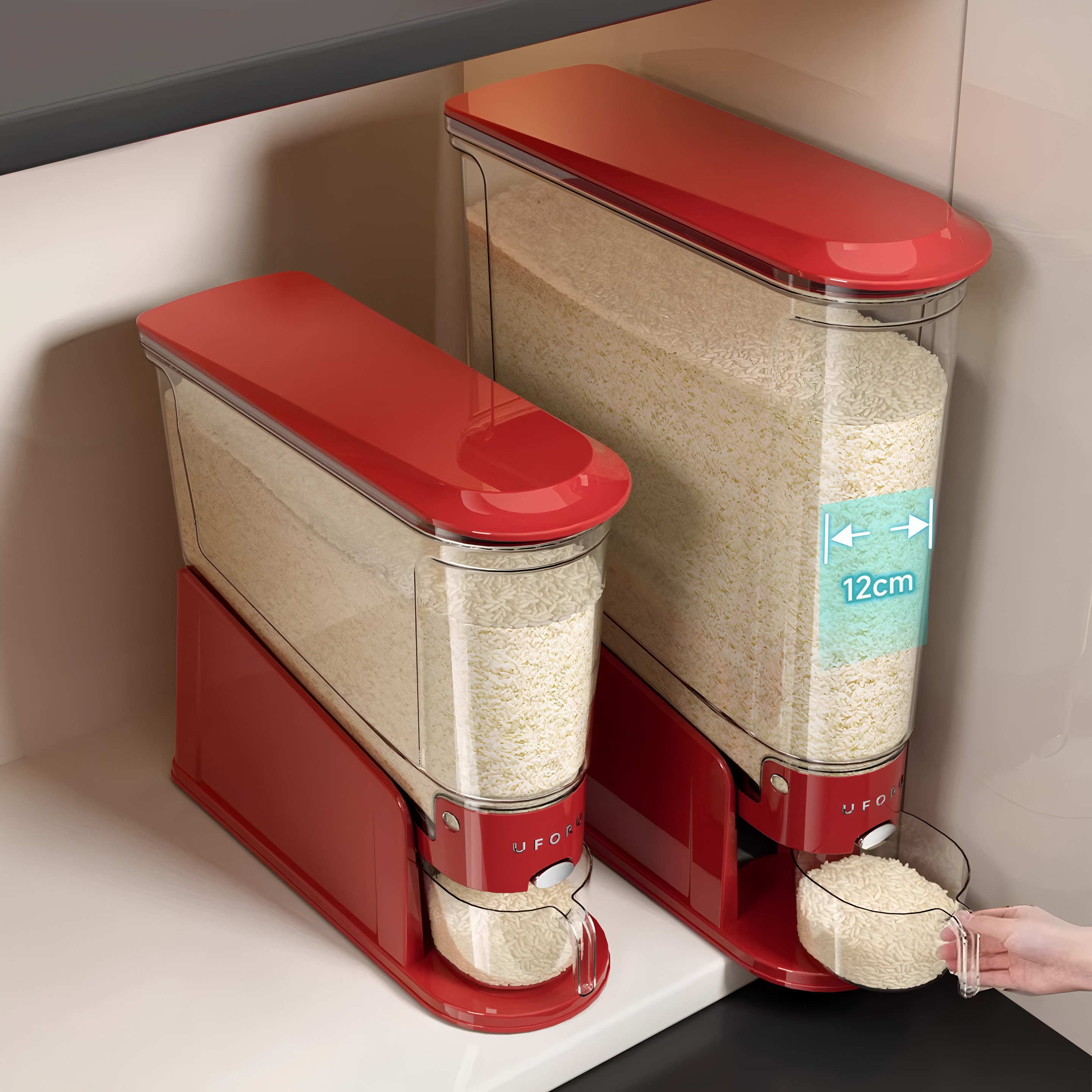 日本米桶家用防虫防潮食品级密封新款米缸装大米米箱厨房收纳盒桶