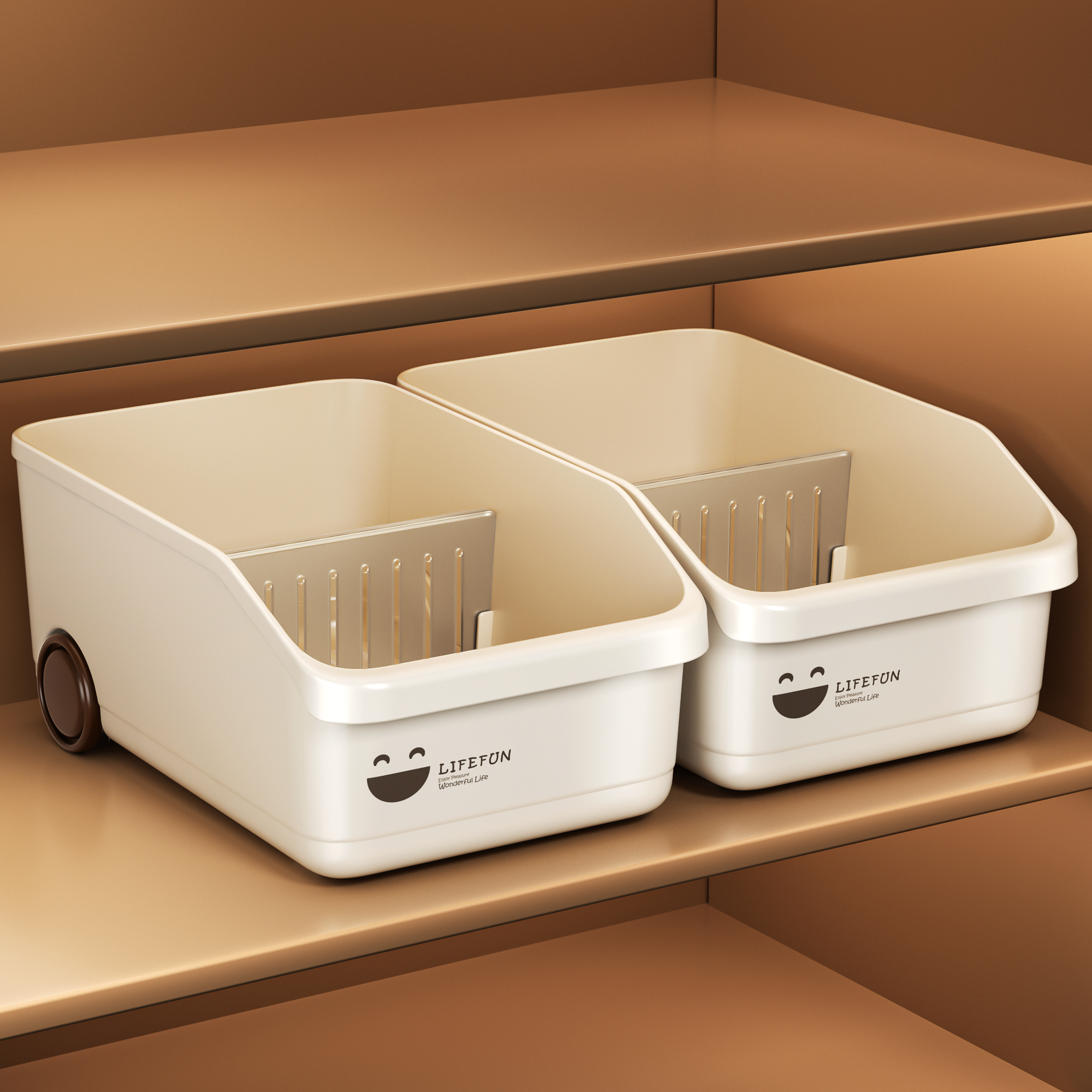 厨房收纳盒整理盒带轮