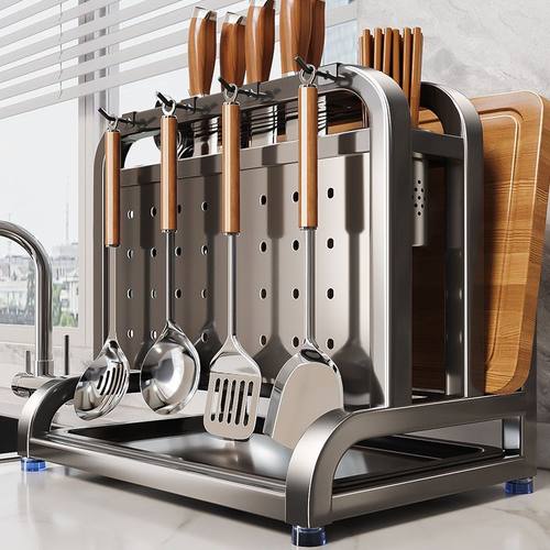 日本304不锈钢厨房刀架置物架