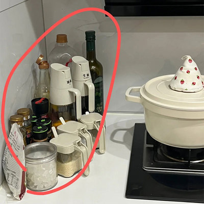 抽拉式调料品窄边置物架