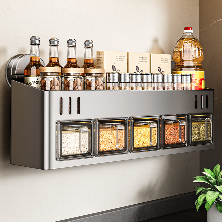 日本吸盘厨房置物架免打孔