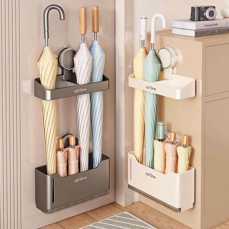 磁吸置物架壁挂门后玄关收纳套装