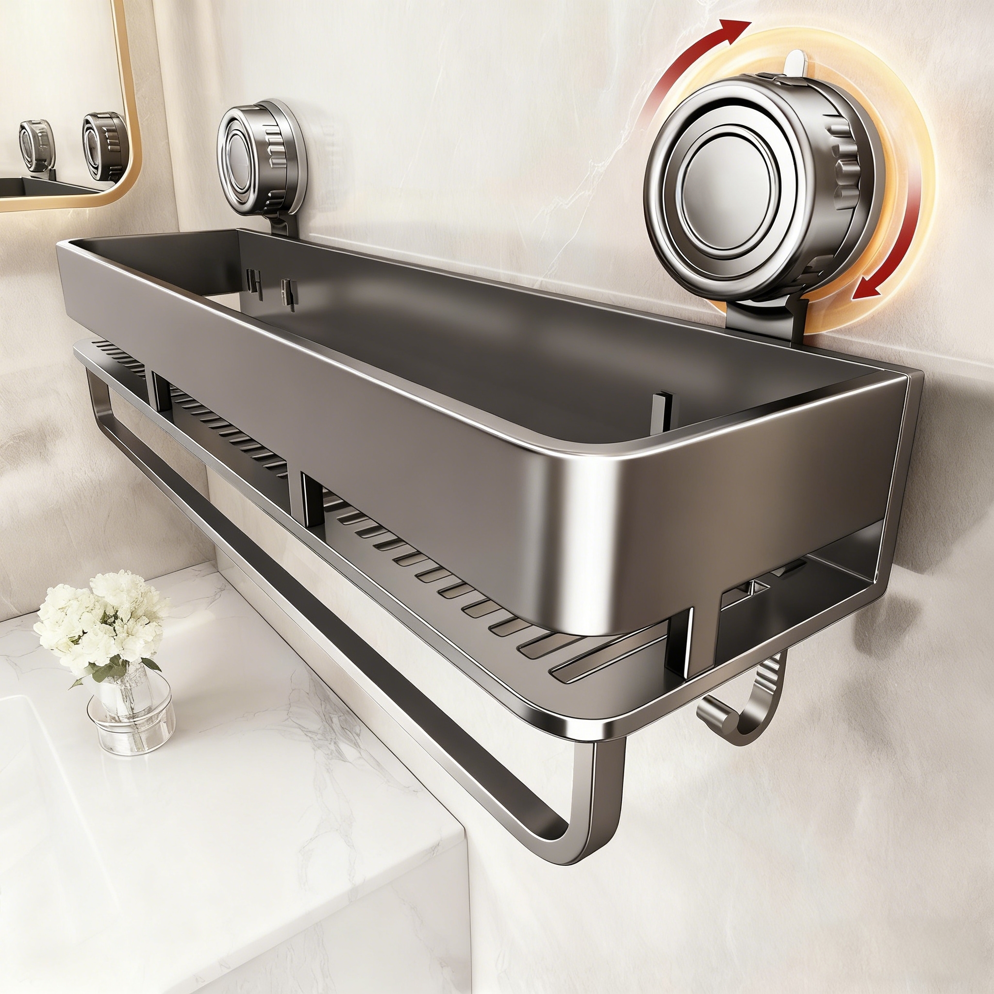 吸盘置物架卫生间免打孔神器