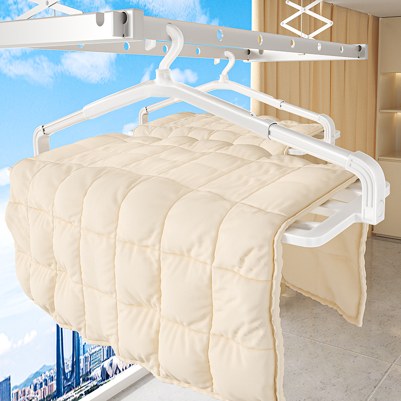 日本折叠伸缩大衣架挂衣家用加粗