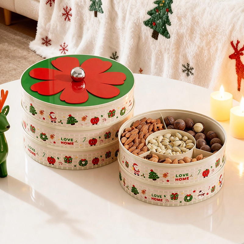 日本客厅家用新款零食盘茶几果盘高档轻奢干果盘摆放糖果盘水果盘