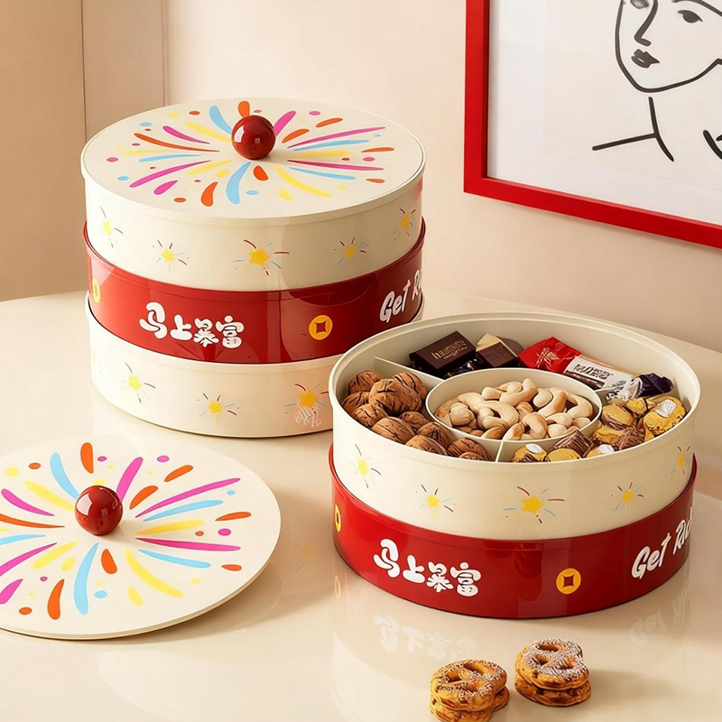 高颜值烟花马上暴富发财果盘