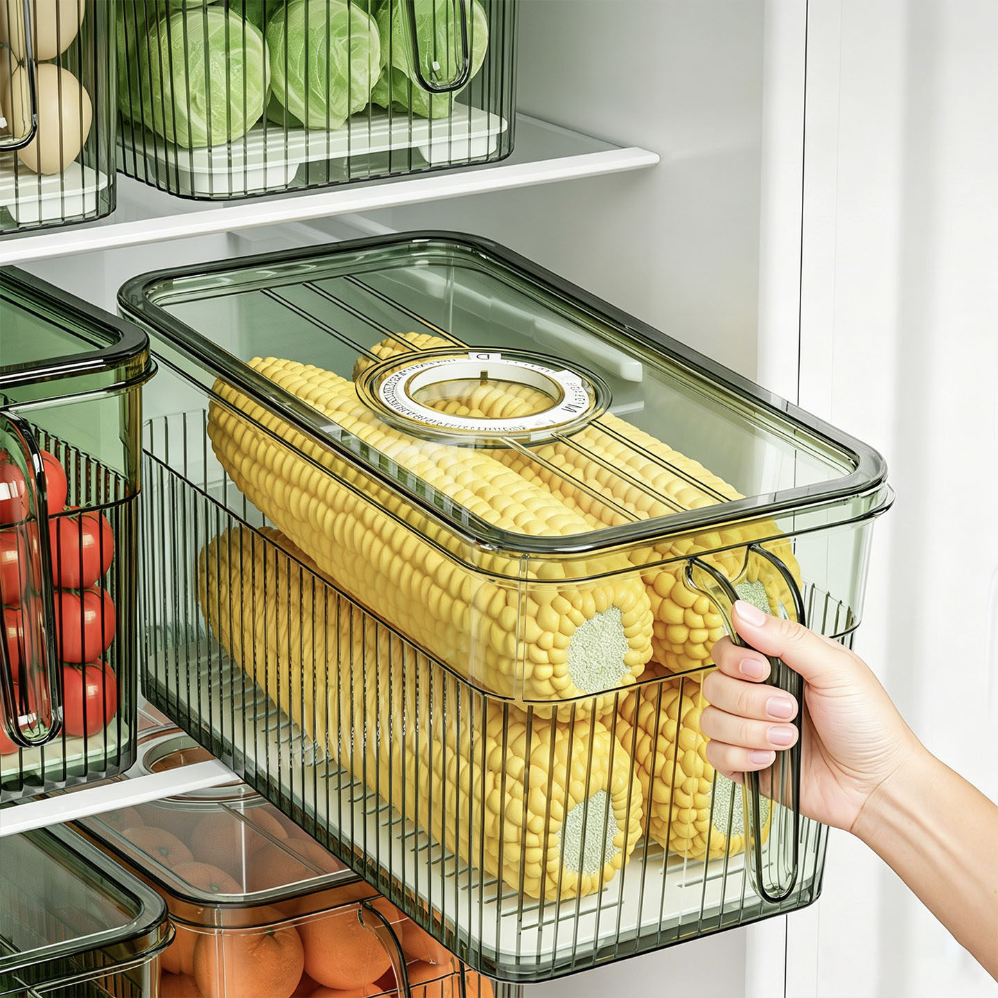 日本冰箱收纳盒整理盒保鲜盒食品级抗菌蔬菜鸡蛋储物冷冻专用神器