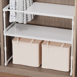 日本柜子分层架衣柜分层隔板可伸缩多层置物架橱柜内衣物收纳神器