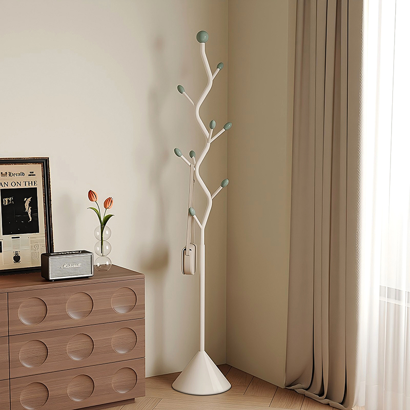 日本奶油风挂衣架落地卧室