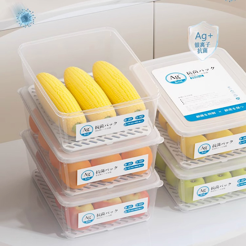 日本蔬菜保鲜盒冰箱收纳盒整理盒冷冻专用保鲜盒食品级冻肉冰柜盒