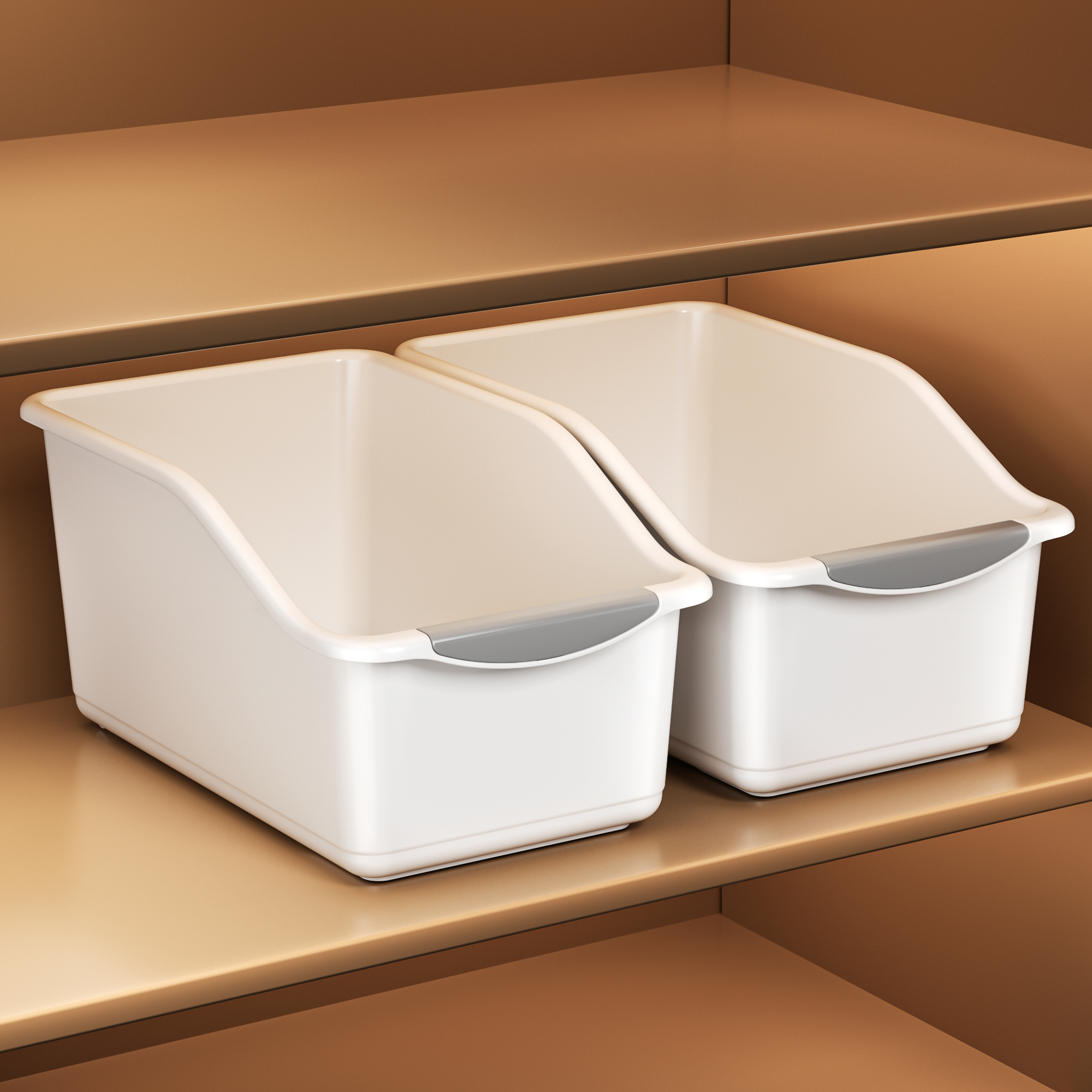 厨房收纳盒带轮橱柜整理盒