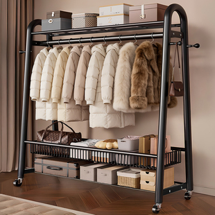 日本衣架卧室落地家用衣服挂衣架2025新款晾衣架加粗加厚超强承重