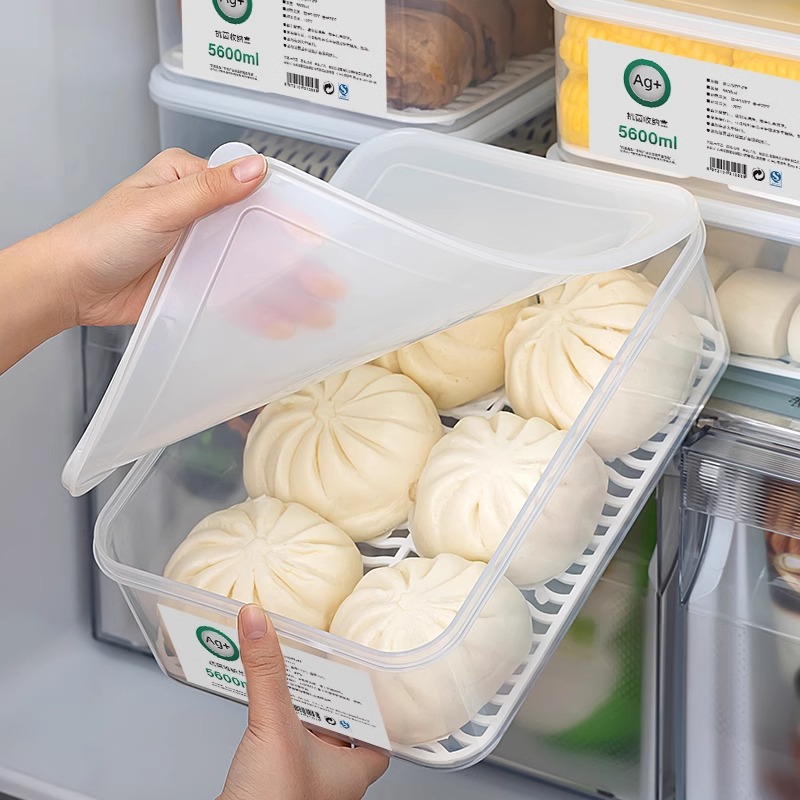 日本冰箱收纳盒整理盒冷冻专用保鲜盒食品级冻肉冰柜密封储藏神器
