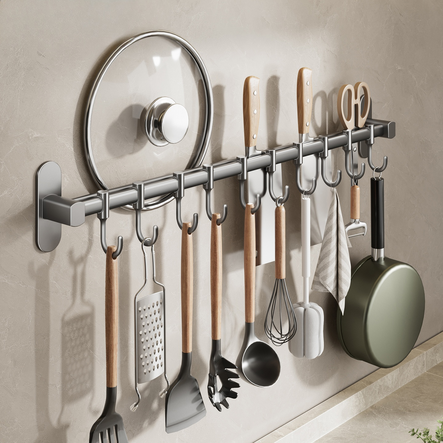 多功能不锈钢置物架挂钩