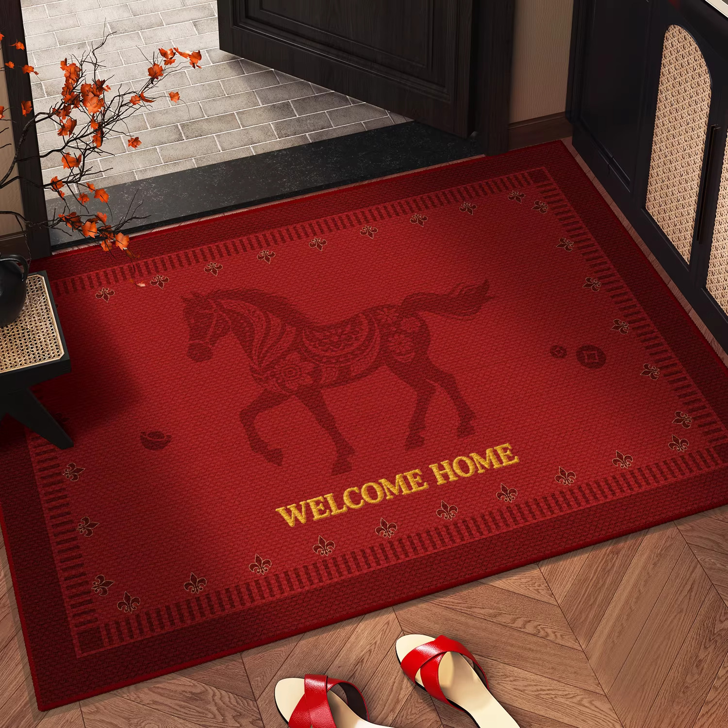 日本马年地垫2026新款出入平安门垫门口地毯出入平安专用地垫,居家布艺,入户地垫,淘宝优惠券,粉丝福利购,淘宝优惠卷