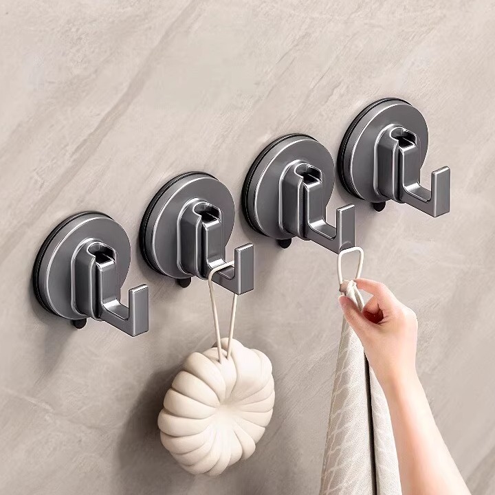 日本吸盘挂钩免打孔门后挂衣钩真空强力承重卫生间浴室无痕粘钩架