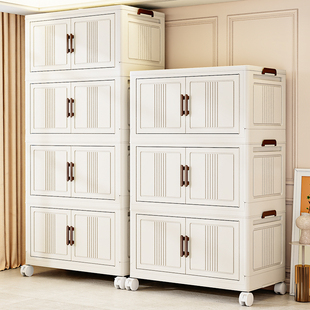 日本衣服专用收纳箱2025新型家用整理箱带轮超大容量储物箱放被子