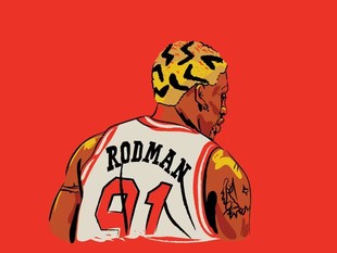 老爷子23号球衣皮蓬33大虫丹尼斯·罗德曼91号三巨头篮球服