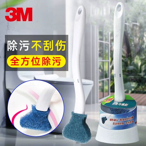 3M思高可抛式马桶刷家用无死角厕所卫生间刷子清洁刷洁厕刷长柄