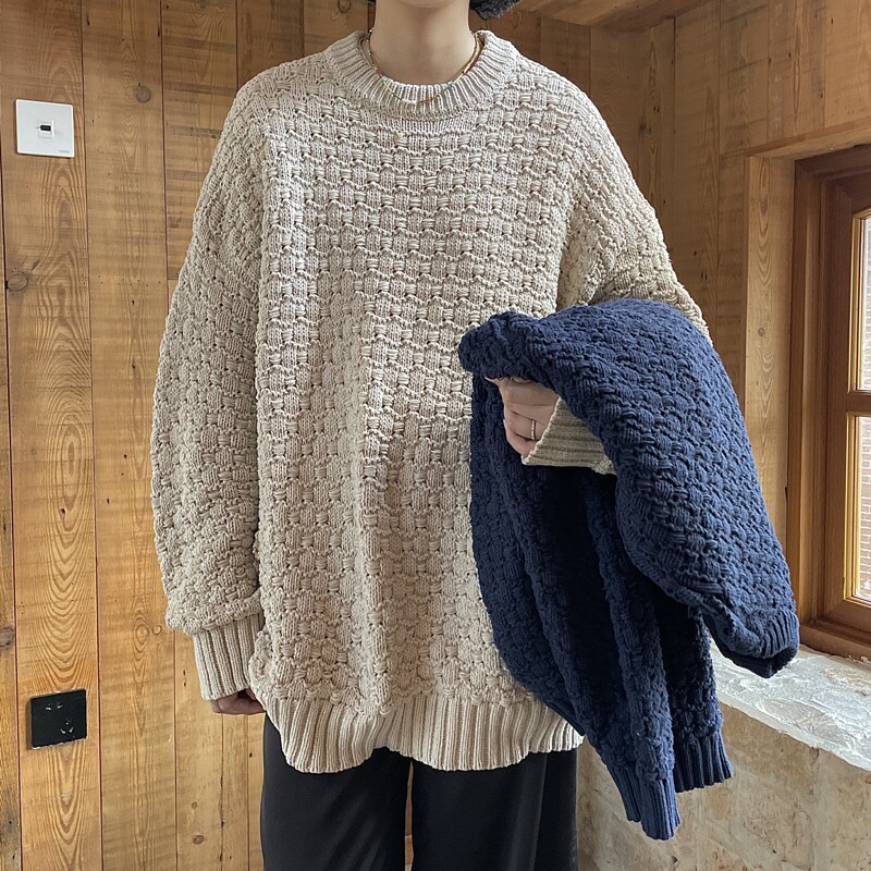 814-1-M309-P85控108秋冬重工粗麻花针织衫毛衣（聚酯纤维,男装针织衫/毛衣,星座814-1