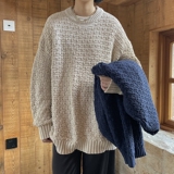 814-1-M309-P85控108秋冬重工粗麻花针织衫毛衣（聚酯纤维，男装针织衫/毛衣，星座814-1