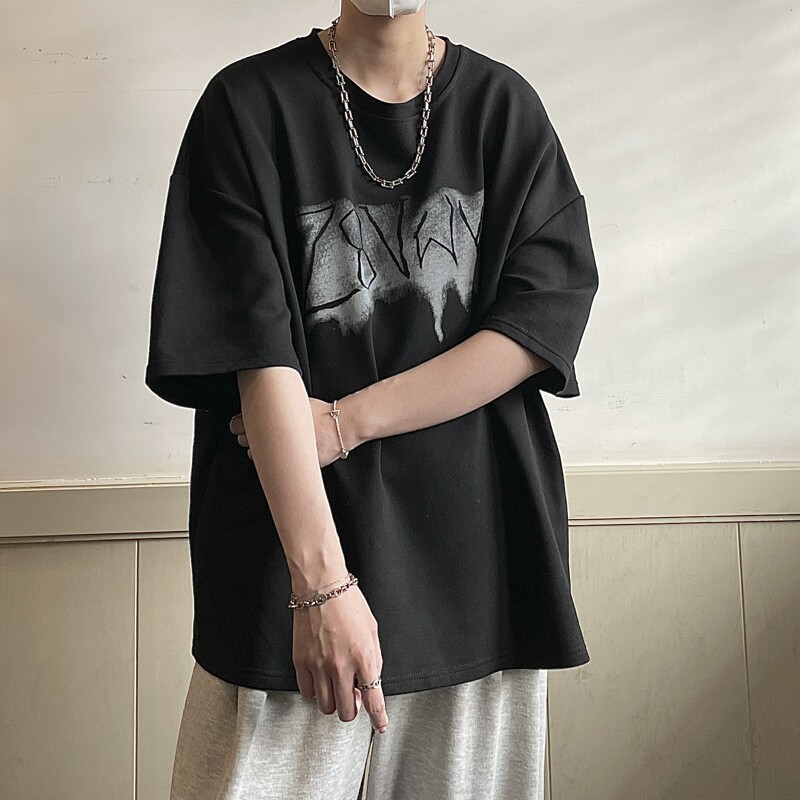 230克双纱印花短袖T恤814-1-T89-P45控59（棉）,男装T恤,星座814-1