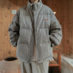 814-1-MF22-P158 188 水洗做旧PU皮棉服（100聚酯纤维）图片
