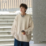 雪尼尔毛衣圆领针织衫814-1-M6688-P6889（聚酯纤维），男装针织衫/毛衣，星座814-1