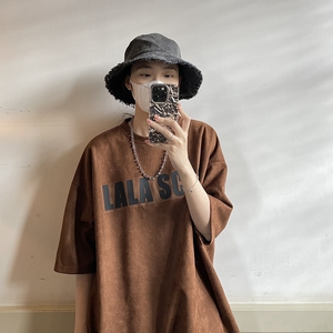 立体厚板硅胶字母麂皮绒短袖814-1-T81-P48 控59（聚酯纤维图片