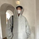 加绒麂皮绒立体压印字母连帽卫衣814-1-WY2010JR-P80加绒80薄款70，男装卫衣，星座814-1