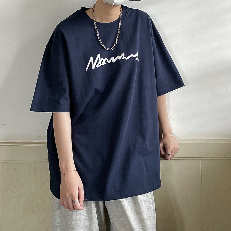 手写体发泡短袖T恤男女814-1-T2314-P3849（250克棉）,男装T恤,星座814-1