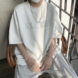 美式高街潮烫钻夏季T恤短袖男女814-1-T561-P38（棉），男装T恤，星座814-1